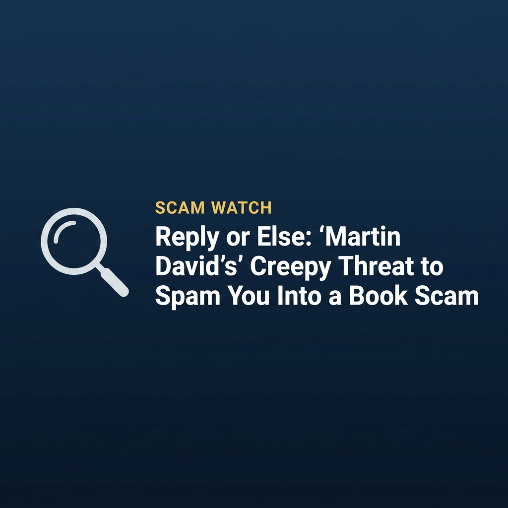 Reply or Else: 'Martin David's' Creepy Threat to Spam Reply or else square