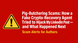 How a Fake Crypto Recovery Agent Tried to Hijack My LinkedIn Post — and What Happened Next Pig Butcher Scams Followup Header Full