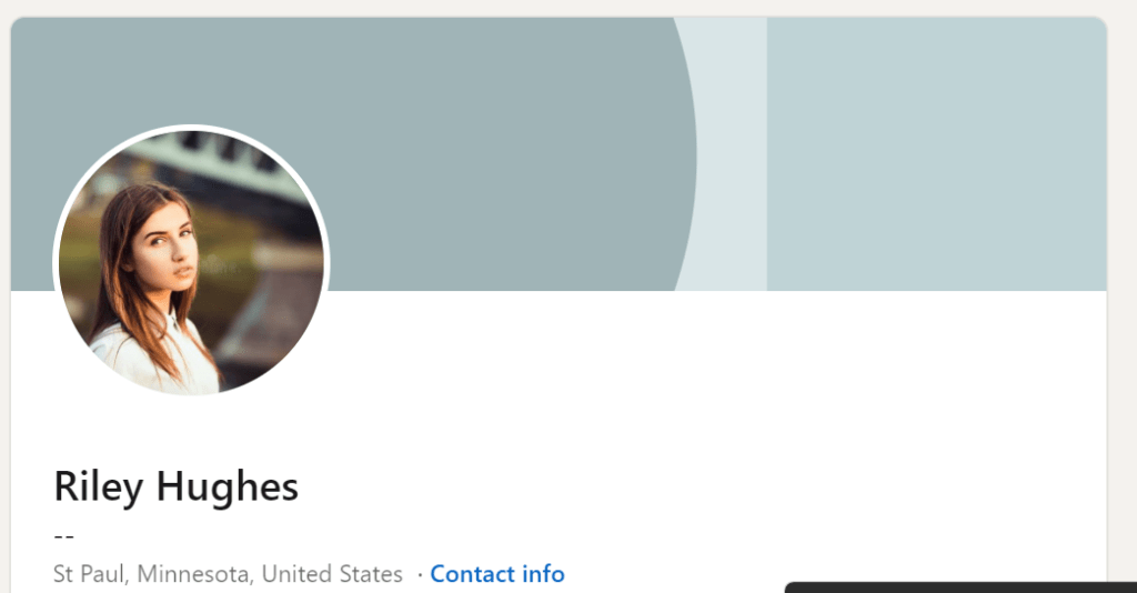 Riley Hughes Fake Linkedin Profile