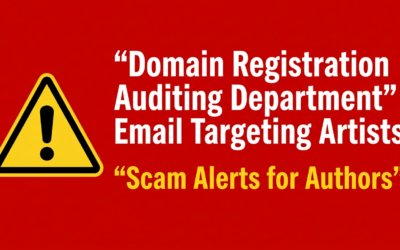 “Domain Registration Auditing Department” Email Targeting Artists