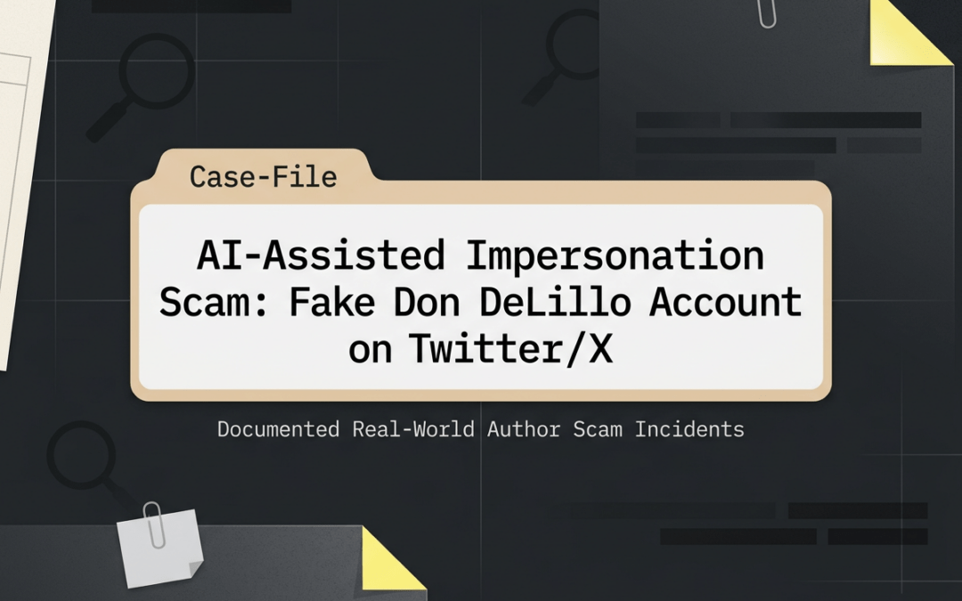 Case Study- AI-Assisted Impersonation Scam: Fake Don DeLillo Account on Twitter/X
