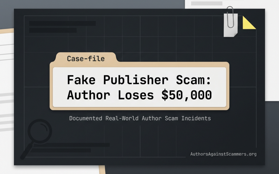 Case Study – How One Author Lost $50,000 to a Fake Publisher — And How You Can Avoid the Same Trap