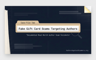 Case Study: Fake Gift Card Scams Targeting Authors