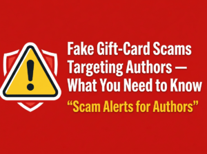 Fake Gift Card Scams Targeting Authors — What You Need to Know Fake Gift Cards Blog Header