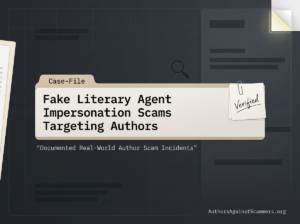 Fake Literary Agent Case Study Header