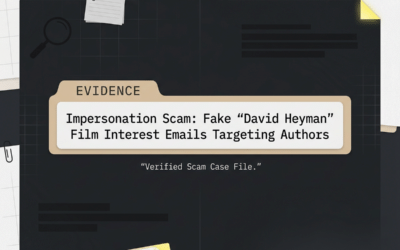 Case Study – Fake “David Heyman” Film Interest Emails Targeting Authors